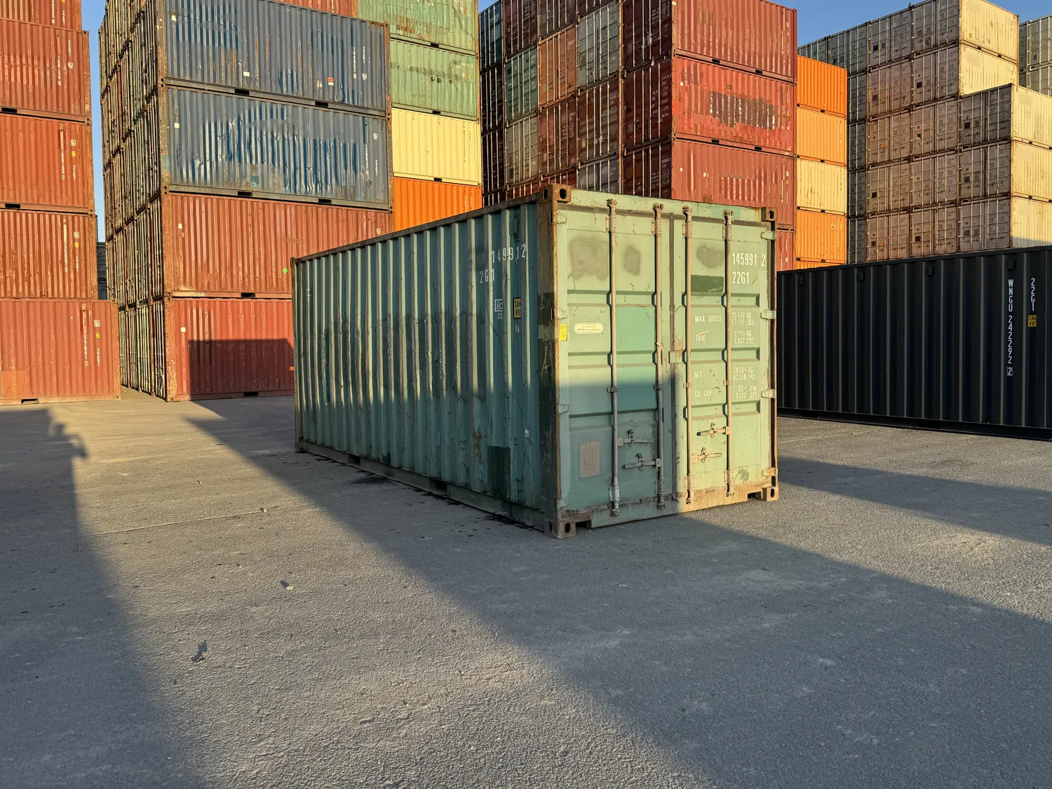 Quality used shipping container checked and ready for delivery